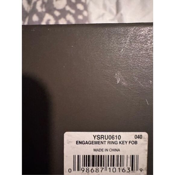 Juicy couture royal heart engagement ring bag charm /fob keychain yellow pave ni - Picture 7 of 8